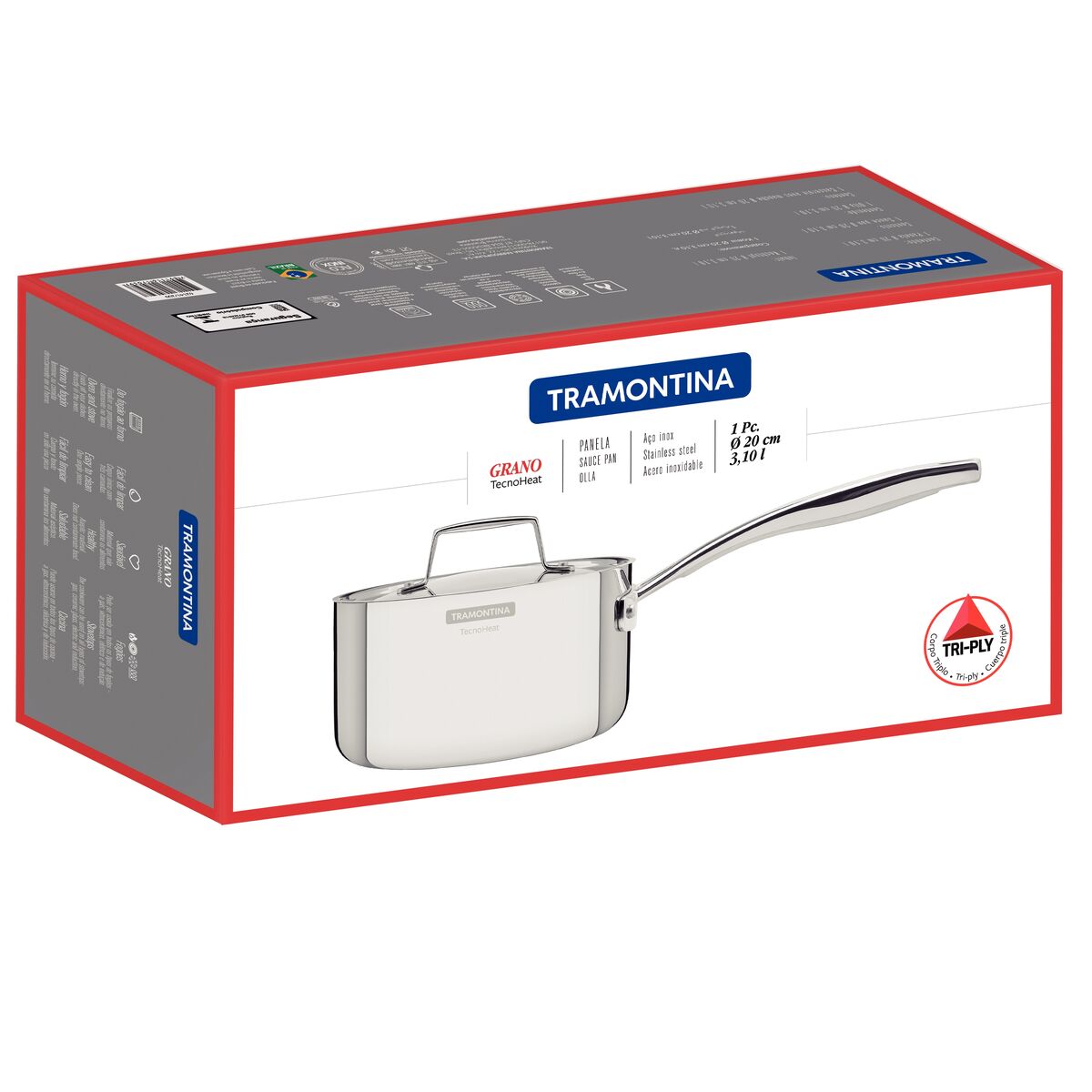 CAZO 20CM - 3.10L. - TRI-PLY GRANO