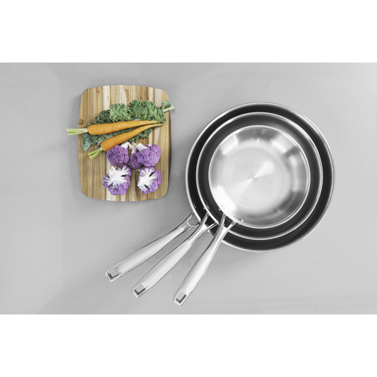 Sartén Tri-Ply Grano de Acero Inoxidable 30 cm