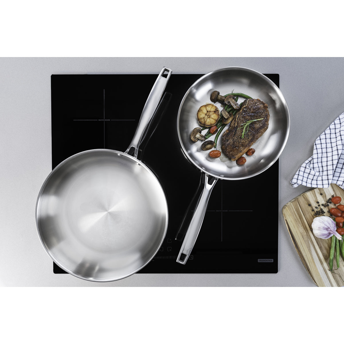 Sartén Tri-Ply Grano de Acero Inoxidable 30 cm