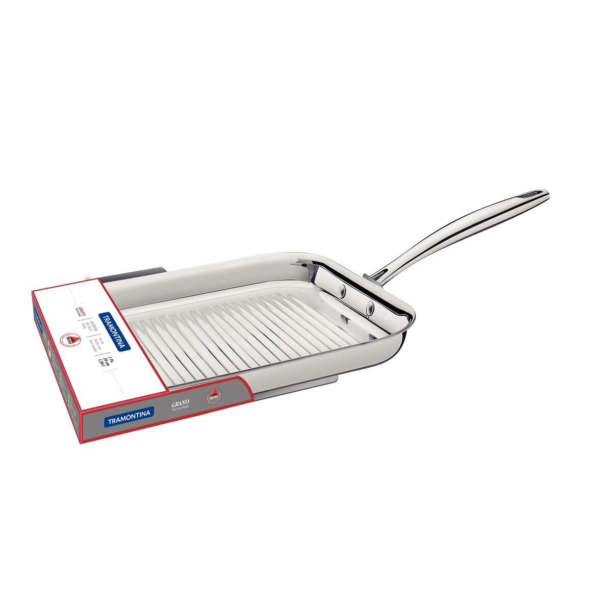 SARTÉN PARRILLA 26X26CM - 1,90L. - TRI-PLY GRANO