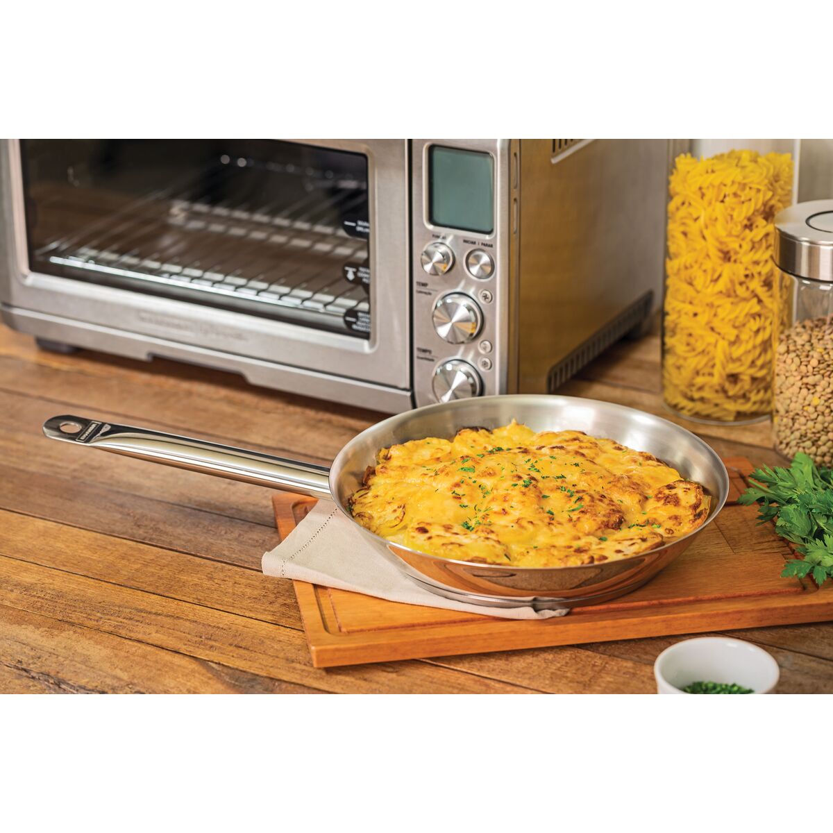 Sartén Professional de Acero Inoxidable con Fondo Triple con mango 30 cm 2,9L