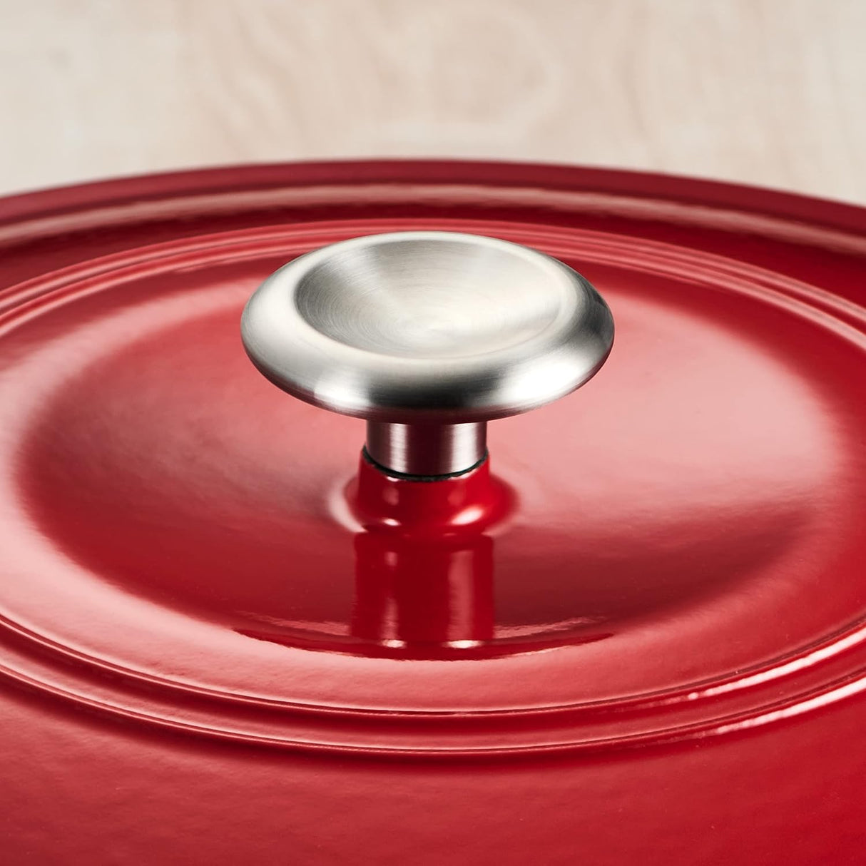 Tramontina Cazuela Baja de Hierro Fundido Esmaltado Rojo 30 cm 3,8L