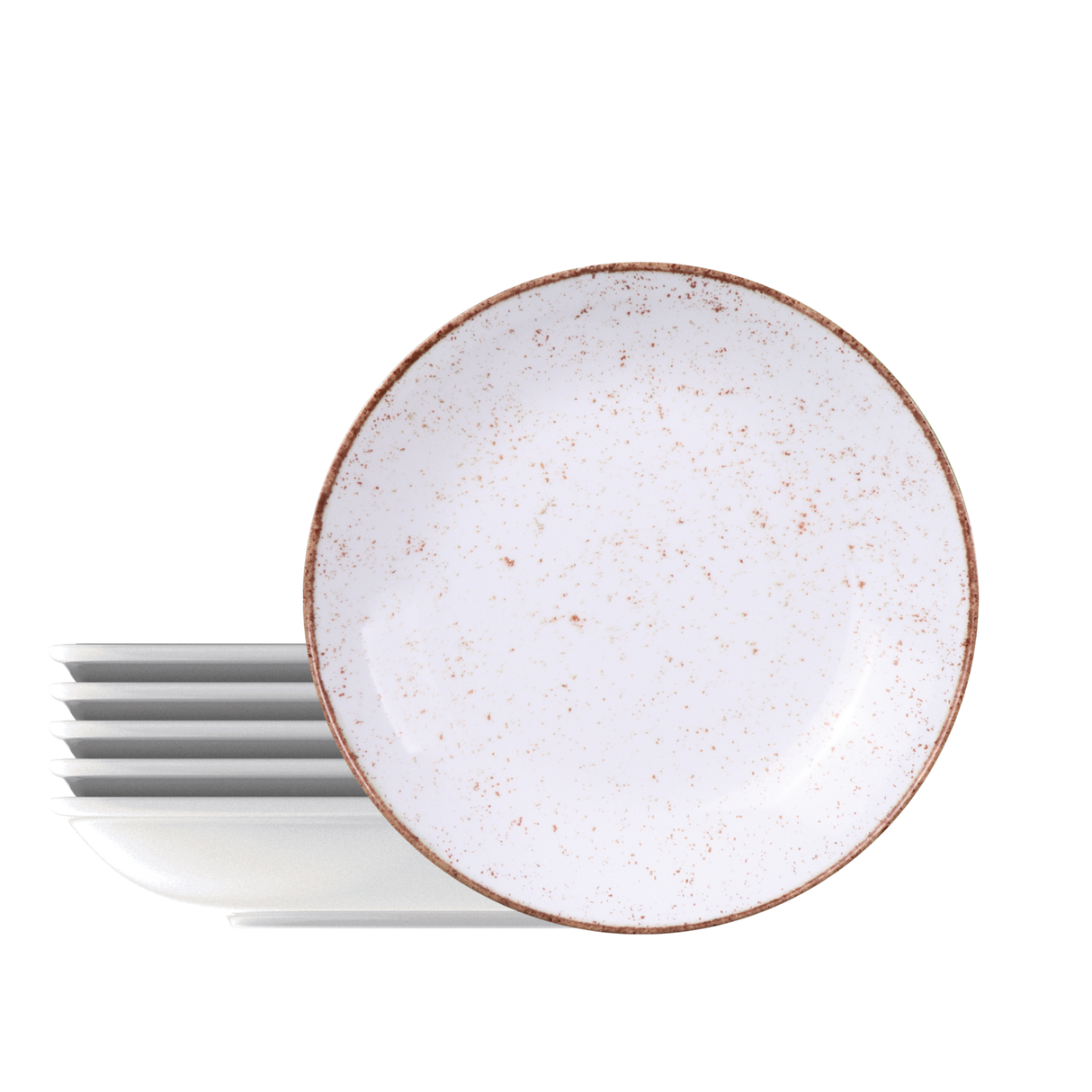 Tramontina Juego de Platos Hondos Rústico Marrón en Porcelana 22 cm 6 Piezas