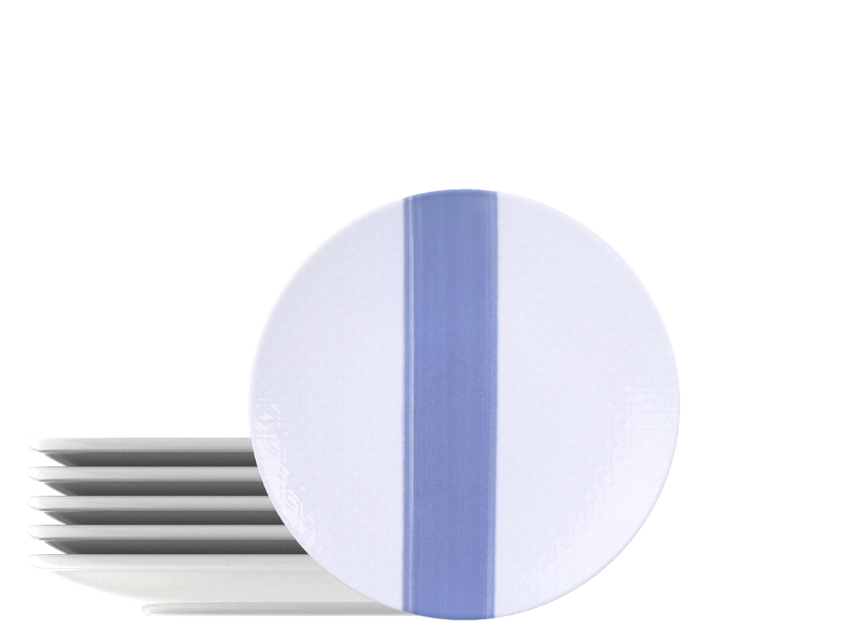 Juego de Platos Postre porcelana Soho, 21 cm, 6 piezas