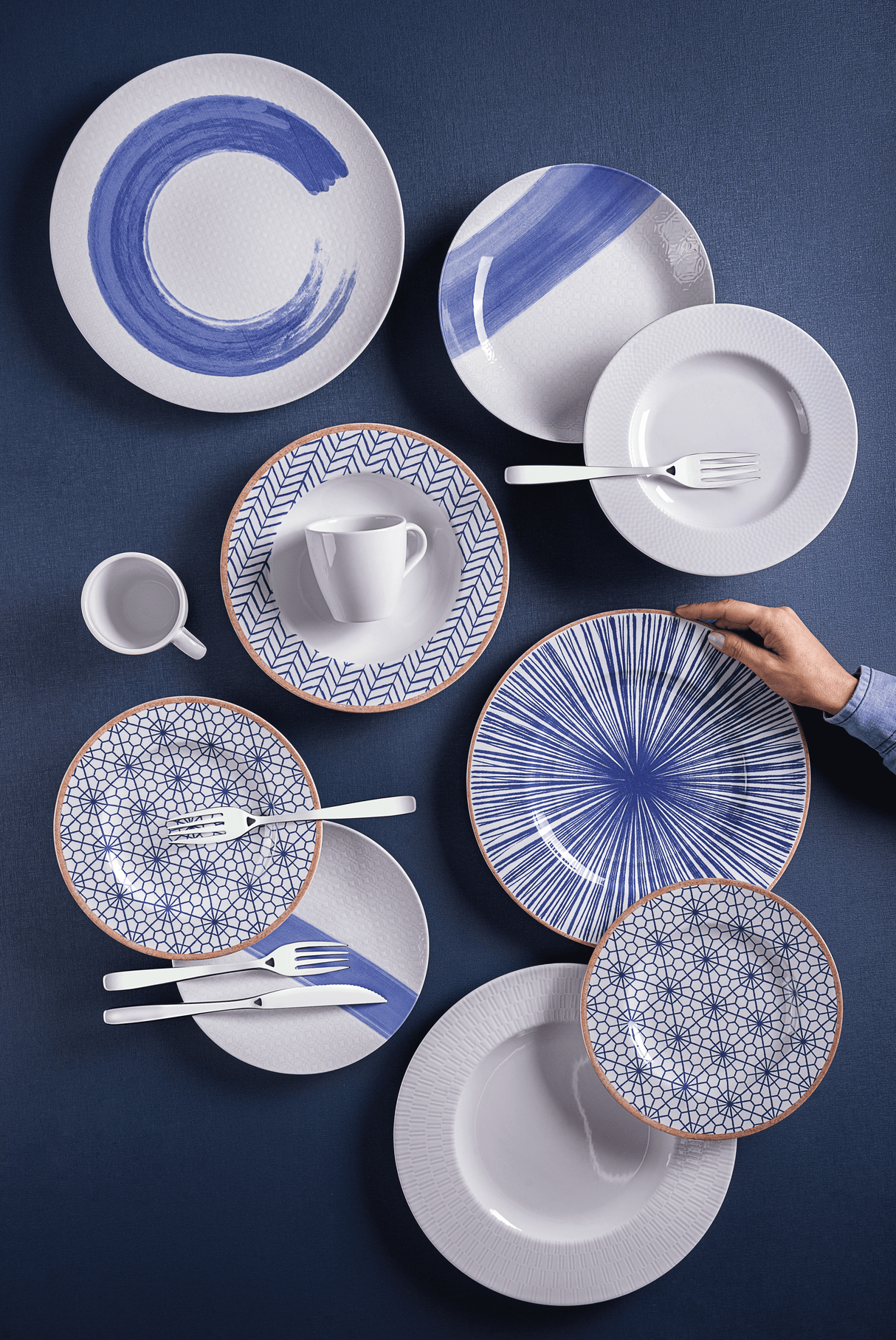 Juego de Platos Postre porcelana Soho, 21 cm, 6 piezas