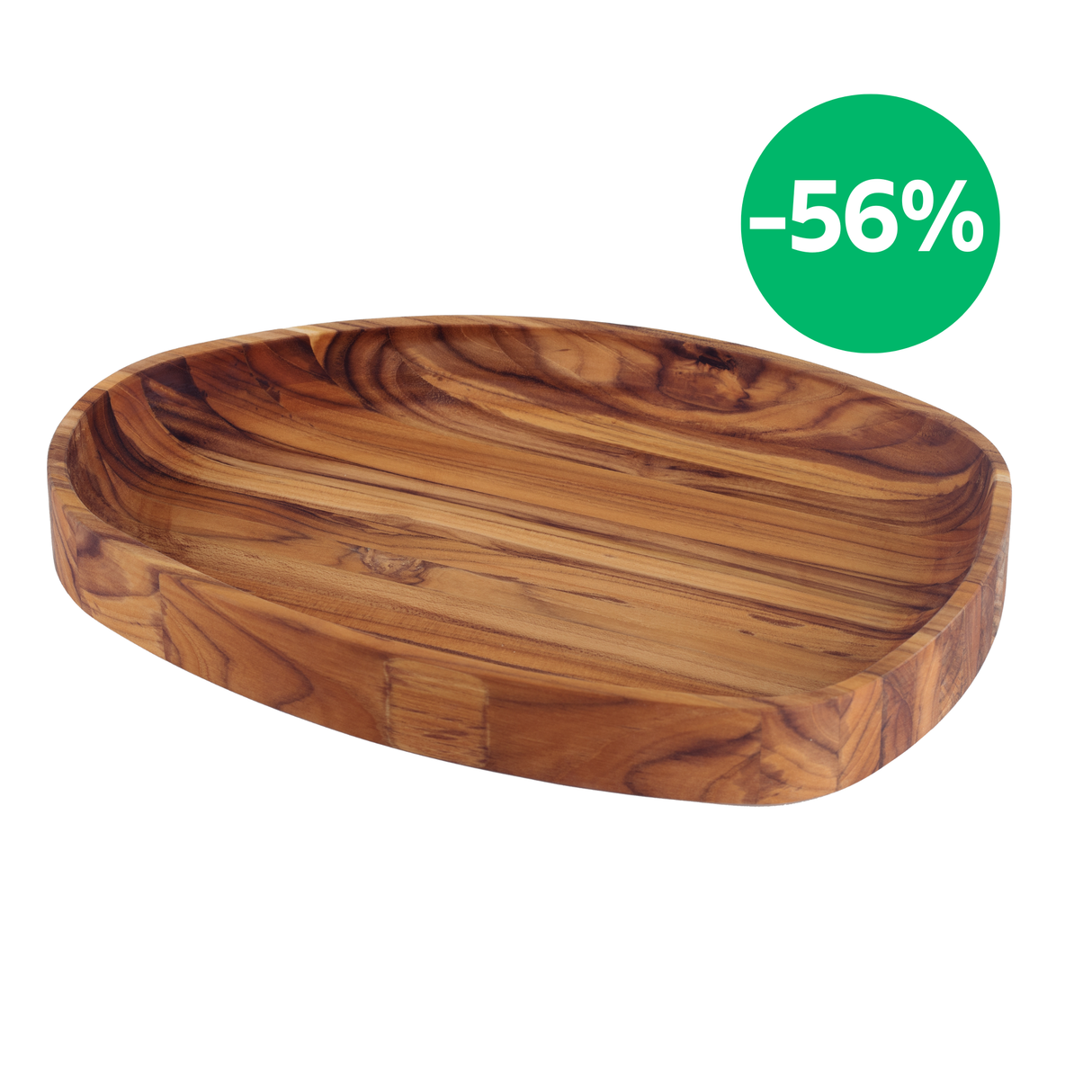 Tabla Bandeja de Madera Teca certificada para Servir 44 x 33 cm Churrasco Premium