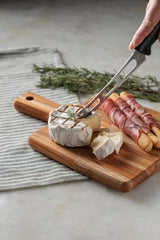 Juego Tabla en Madera Teca + Cuchillo para Queso Kitchen