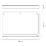 TABLA DE TECA PARA PRESENTACION Y CORTE 60 X 40 X 4,5CM - CHURRASCO PREMIUM