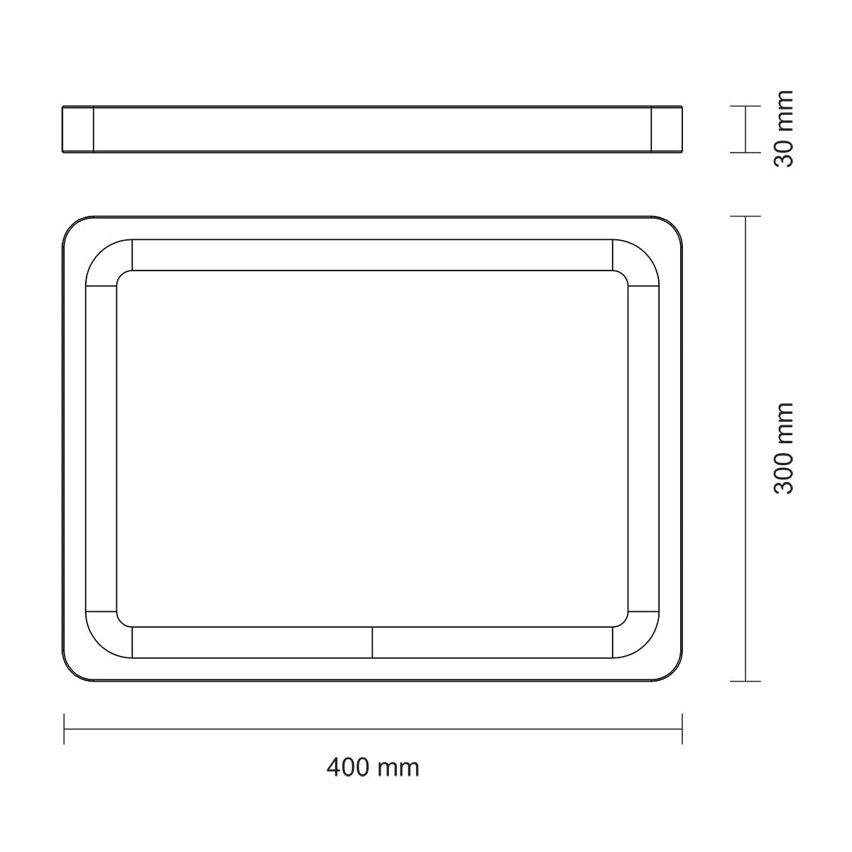 TABLA DE TECA PARA PRESENTACION Y CORTE  40 X 30 X 3CM - CHURRASCO PREMIUM