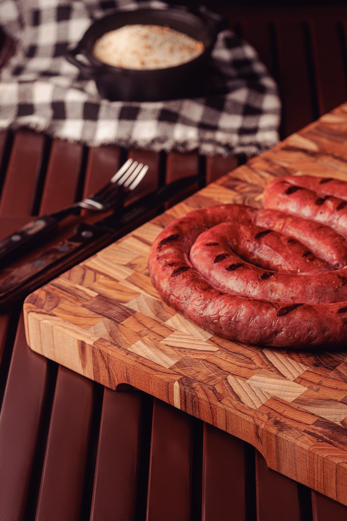 Tabla de Madera Teca Churrasco Premium 40 x 30 cm