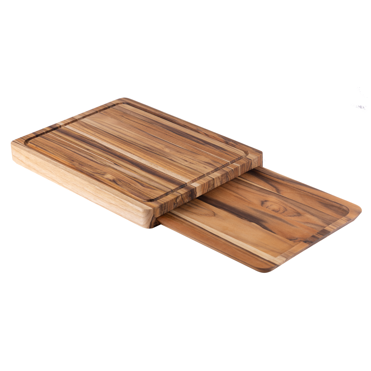 Tramontina Juego de Tabla + Bandeja de Madera de Teca Churrasco Premium 40 x 30 cm