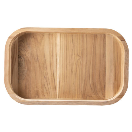 FUENTE DE MADERA DE TECA  40X25X5CM - CHURRASCO ESSENCIAL
