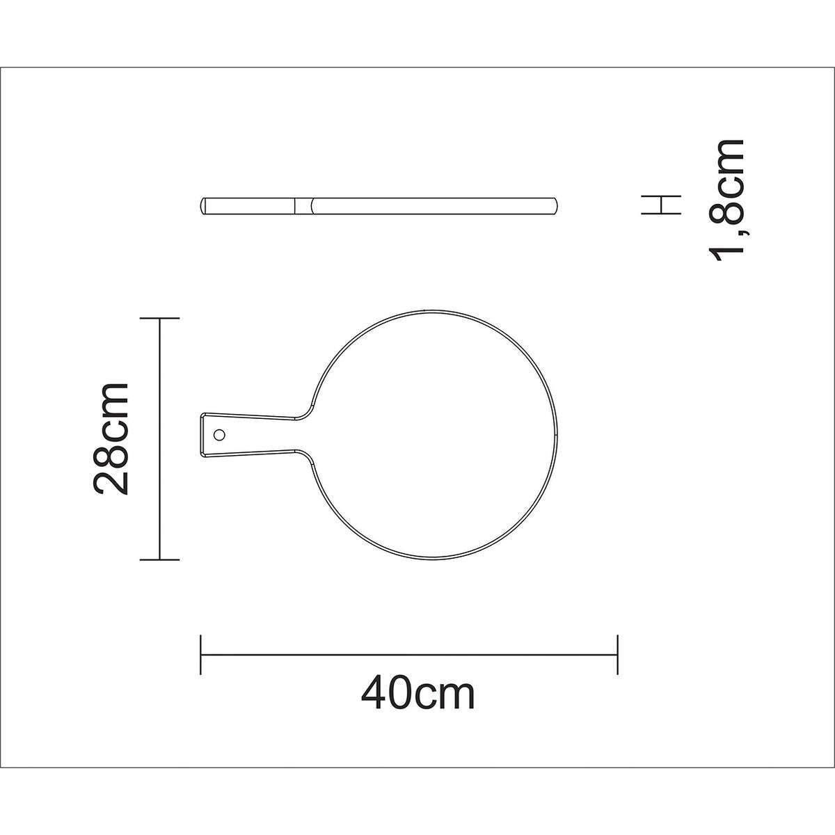 TABLA PARA PIZZA 40 X 30 X 1,8CM - KITCHEN FSC