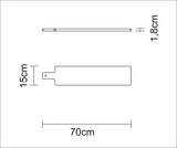 Tabla de Servir de Madera Tropical con Mango Churrasco Essencial 70x15 cm