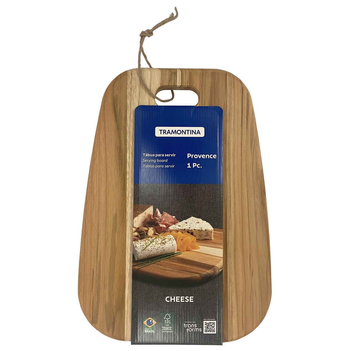 TABLA DE TECA PARA SERVICIO Y PRESENTACION 40 X 27 X 1,8CM - PROVENCE FSC
