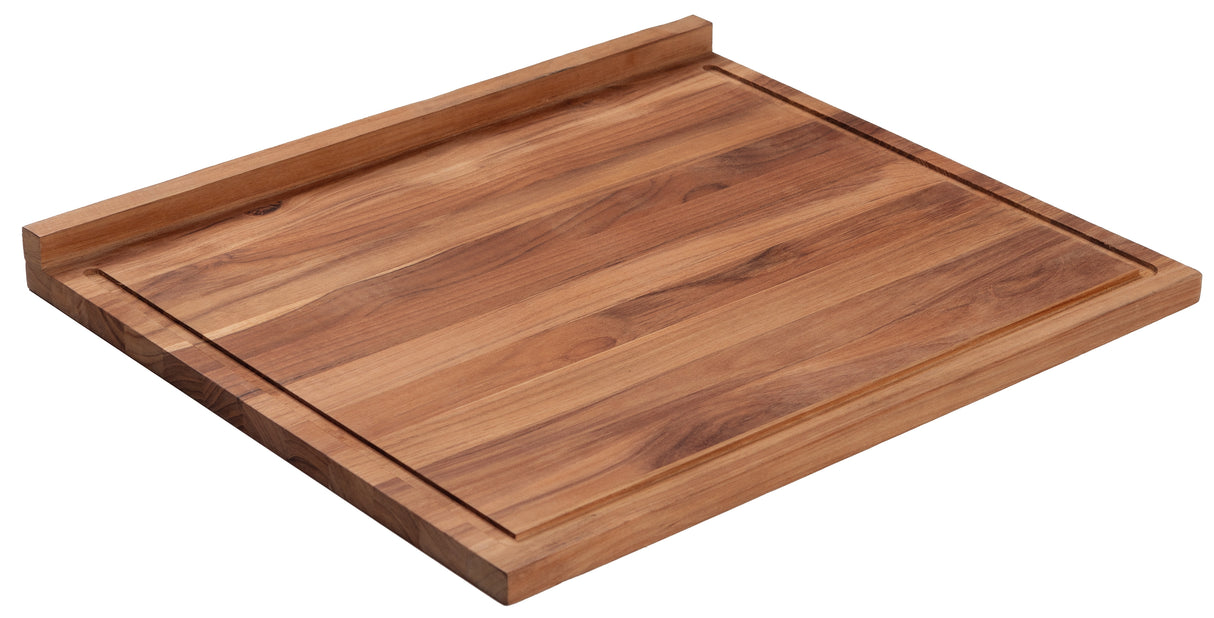 Tabla de Madera de Teca para Corte con Encaje para Encimera 48 x 41 cm