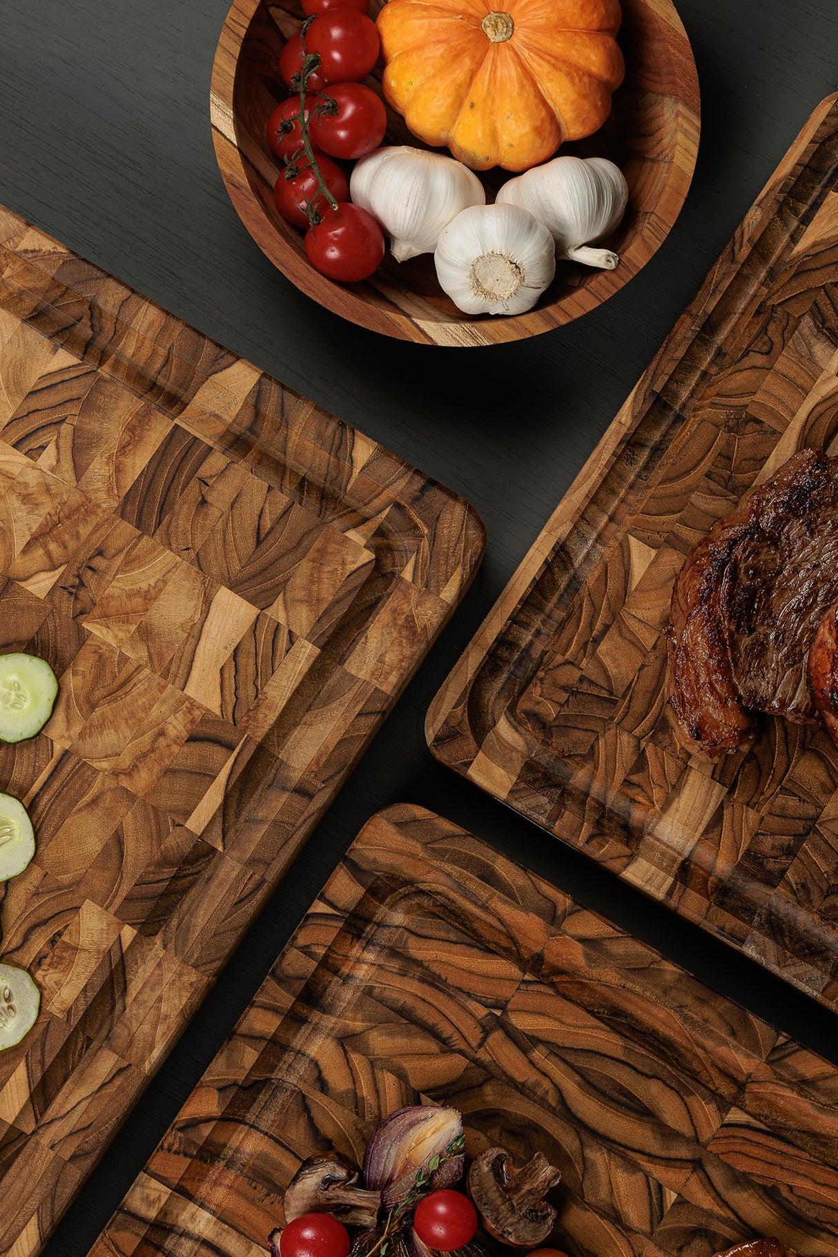 Tabla de Madera Teca Churrasco Premium FSC® 60 x 40 cm