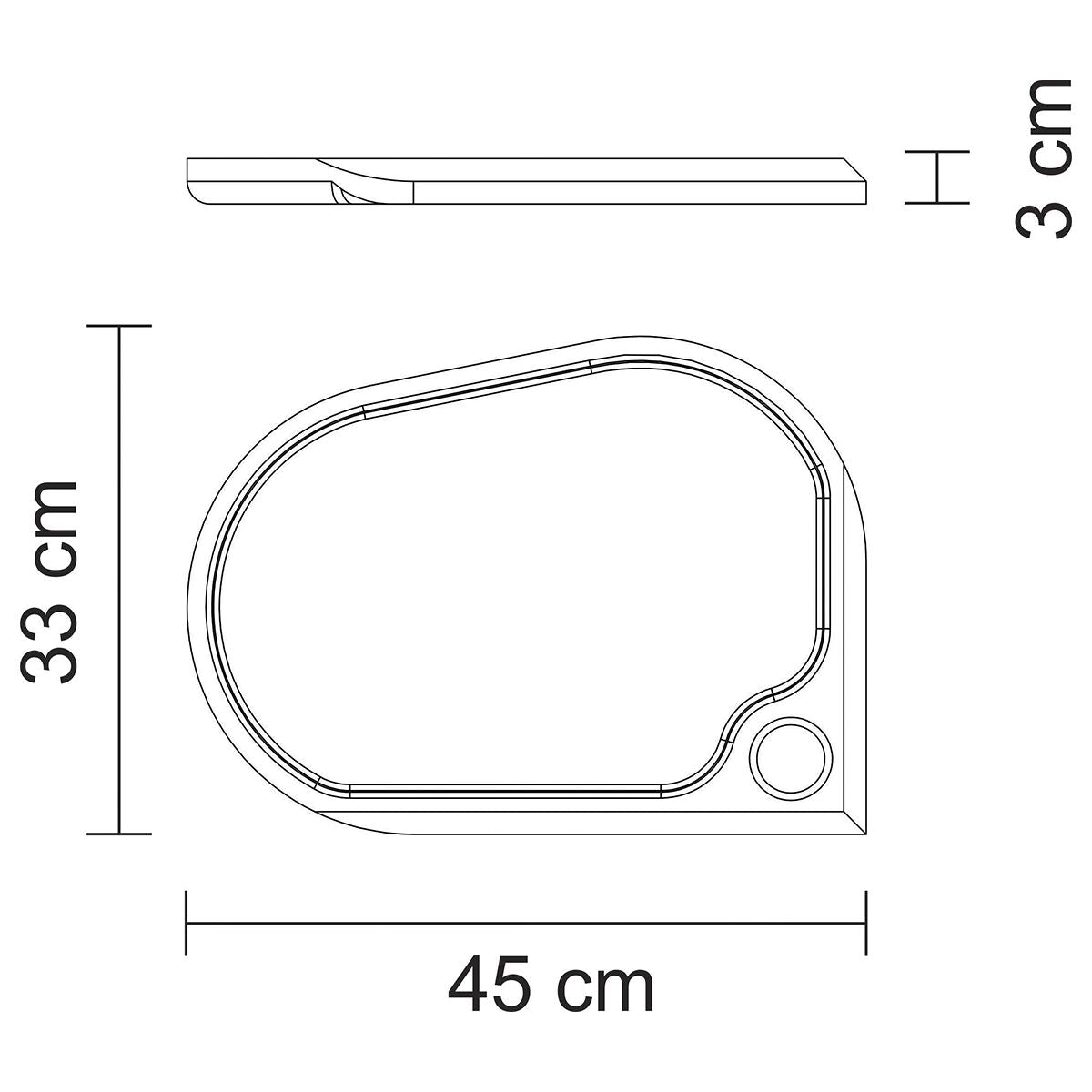 TABLA DE TECA PARA SERVICIO Y PRESENTACION 45 X 33 X 3CM - FOLIUM