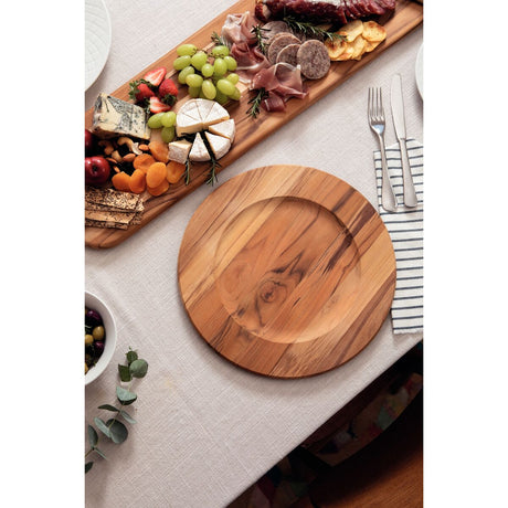 Bajoplato Sousplat de Madera de Teca Provence 33 cm
