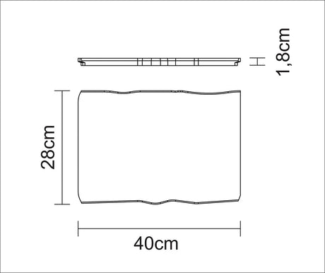 Tramontina Tabla Rectangular de Madera Teca Savia 40x28 cm
