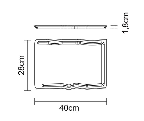 Tramontina Tabla Rectangular de Madera Teca Savia 40x28 cm
