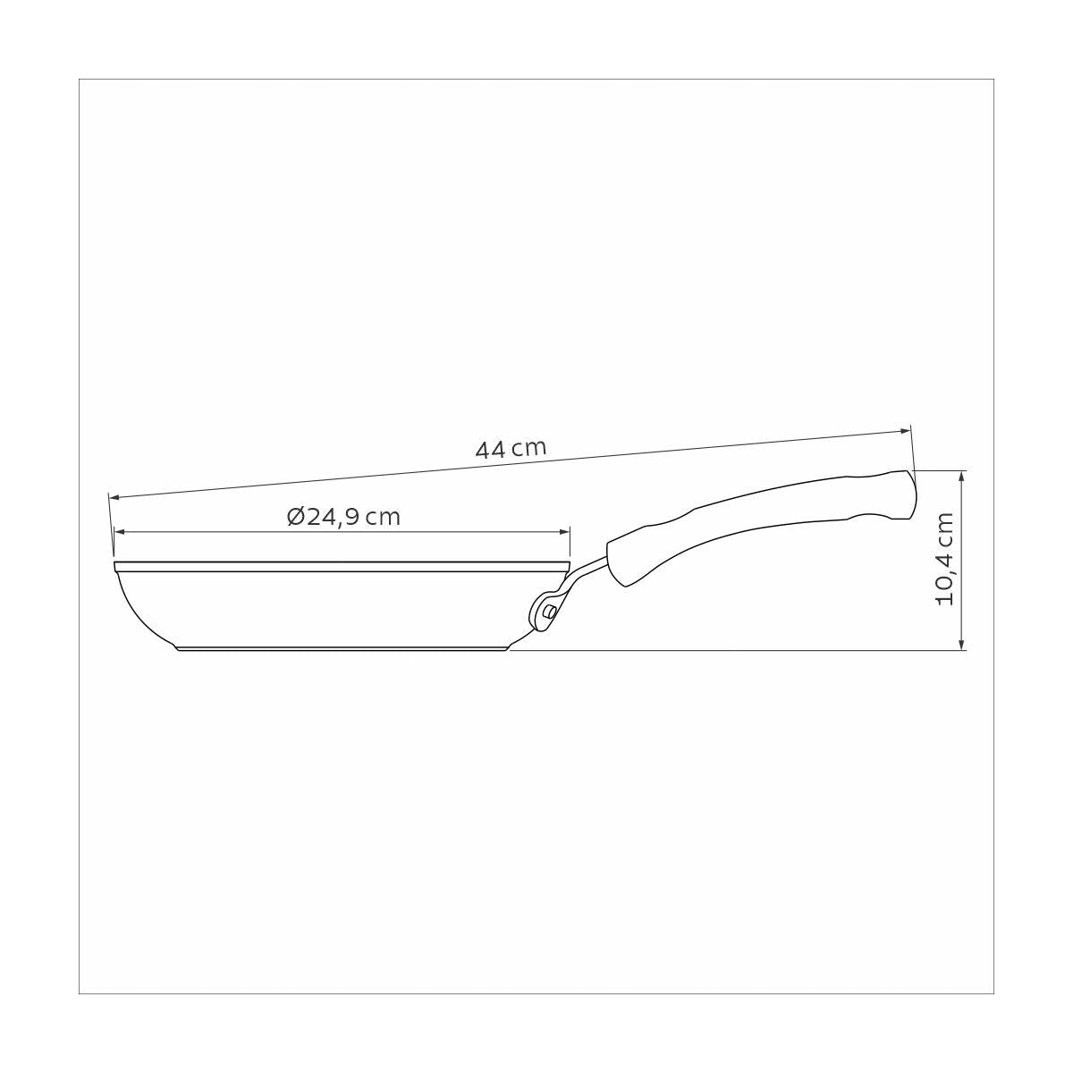 SARTÉN  DE ALUMÍNIO CON ANTIADHERENTE 24CM - 1,60L. - PROFESSIONAL
