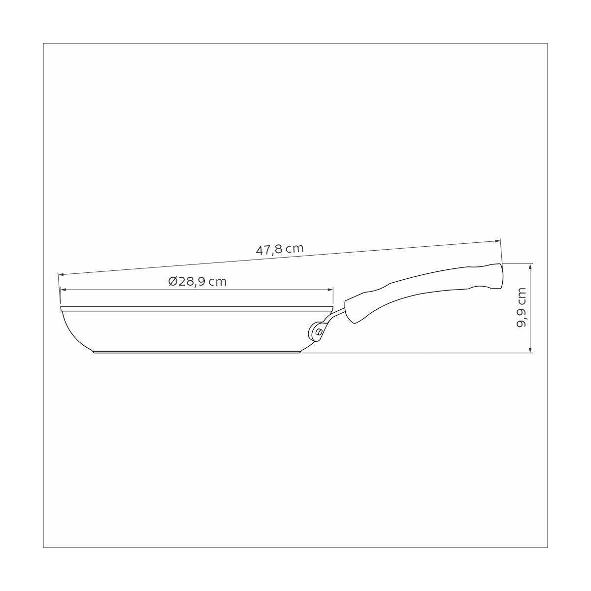 SARTÉN  DE ALUMÍNIO CON ANTIADHERENTE 28CM- 2,40L. - PROFESSIONAL