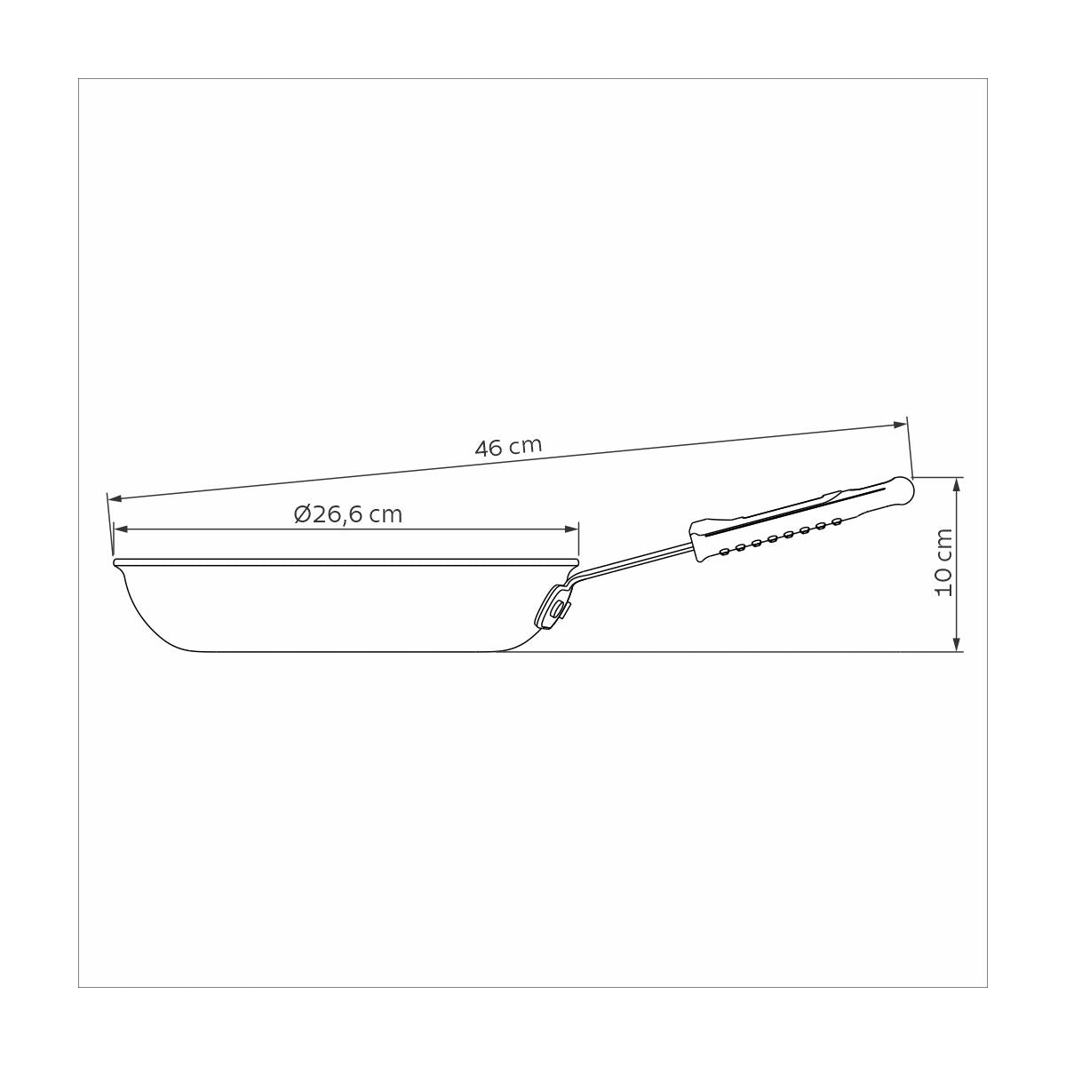 SARTÉN  DE ALUMÍNIO CON ANTIADHERENTE 25CM - 2,00L. - PROFESSIONAL