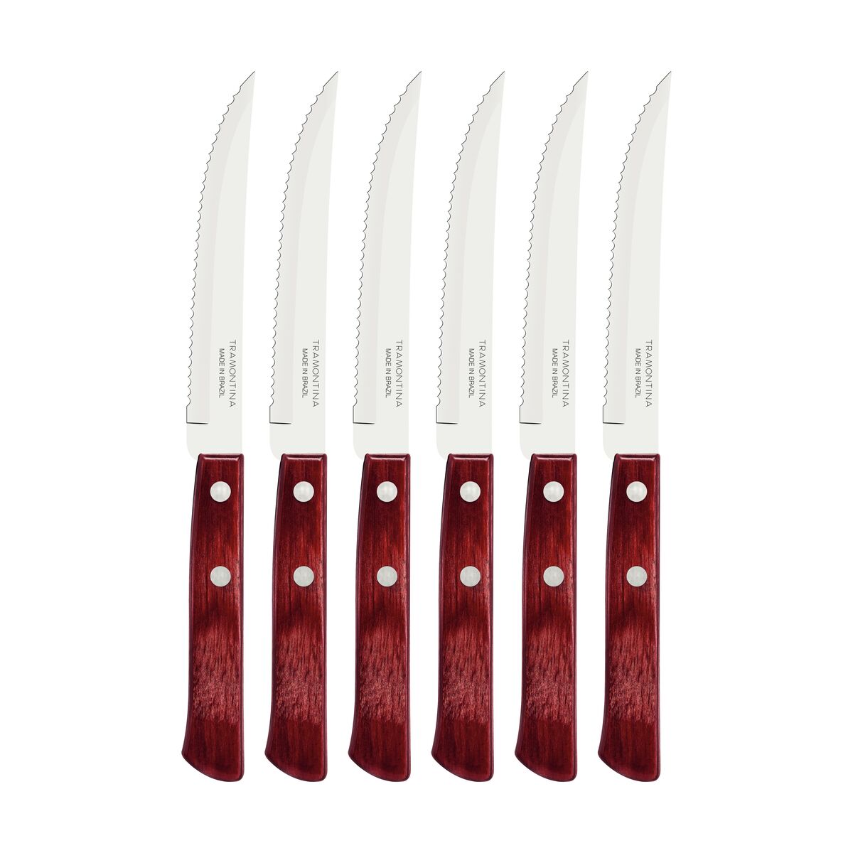 JUEGO DE CUCHILLOS DE CARNE 6PZAS. - POLYWOOD