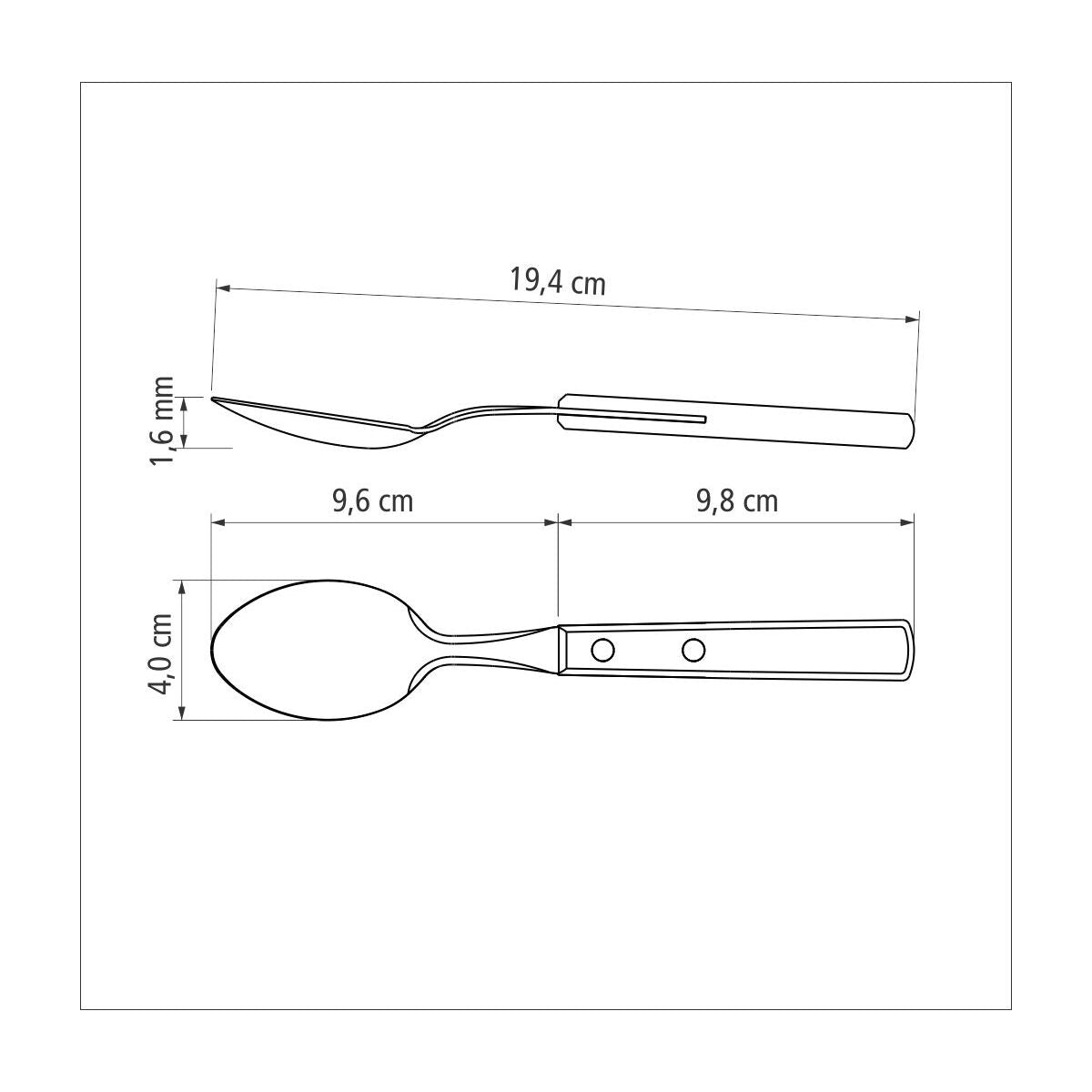 JUEGO DE CUCHARAS DE MESA 6 PZAS. - POLYWOOD