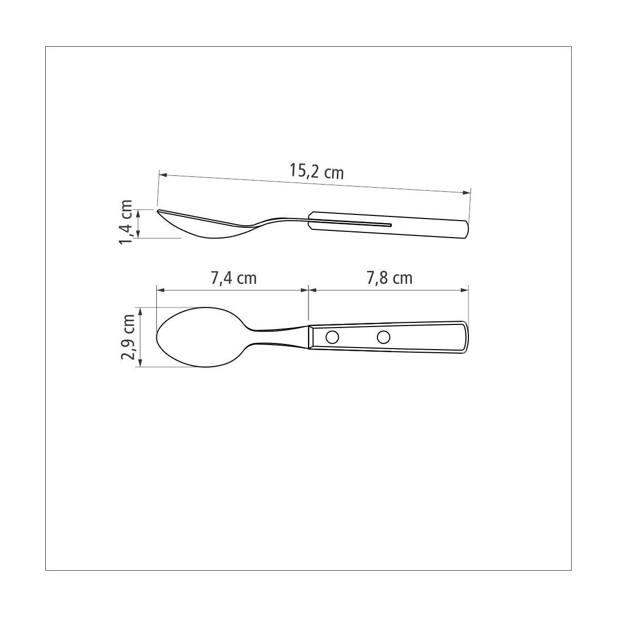 JUEGO DE CUCHARAS DE TÉ 6 PZAS. - POLYWOOD