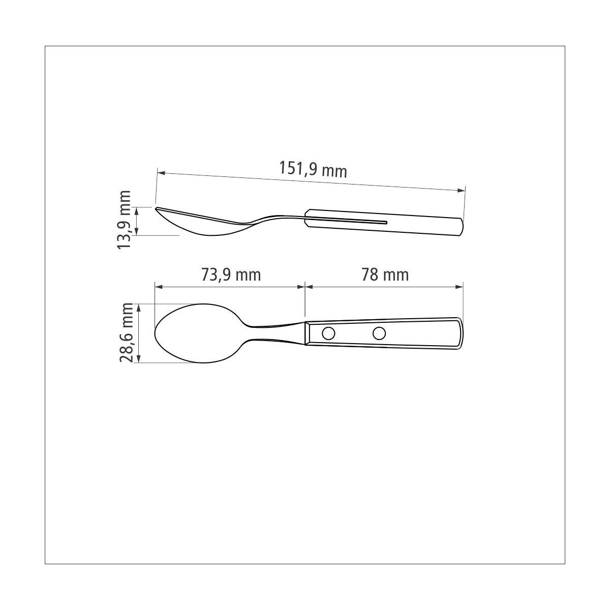 JUEGO DE CUCHARAS DE TÉ 6 PZAS. - POLYWOOD