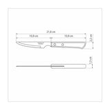 JUEGO DE CUCHILLOS CHULETEROS 11CM 6PZAS. - POLYWOOD ROJO