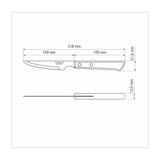 JUEGO DE CUCHILLOS CHULETEROS 11CM 6PZAS. - POLYWOOD CASTAÑO