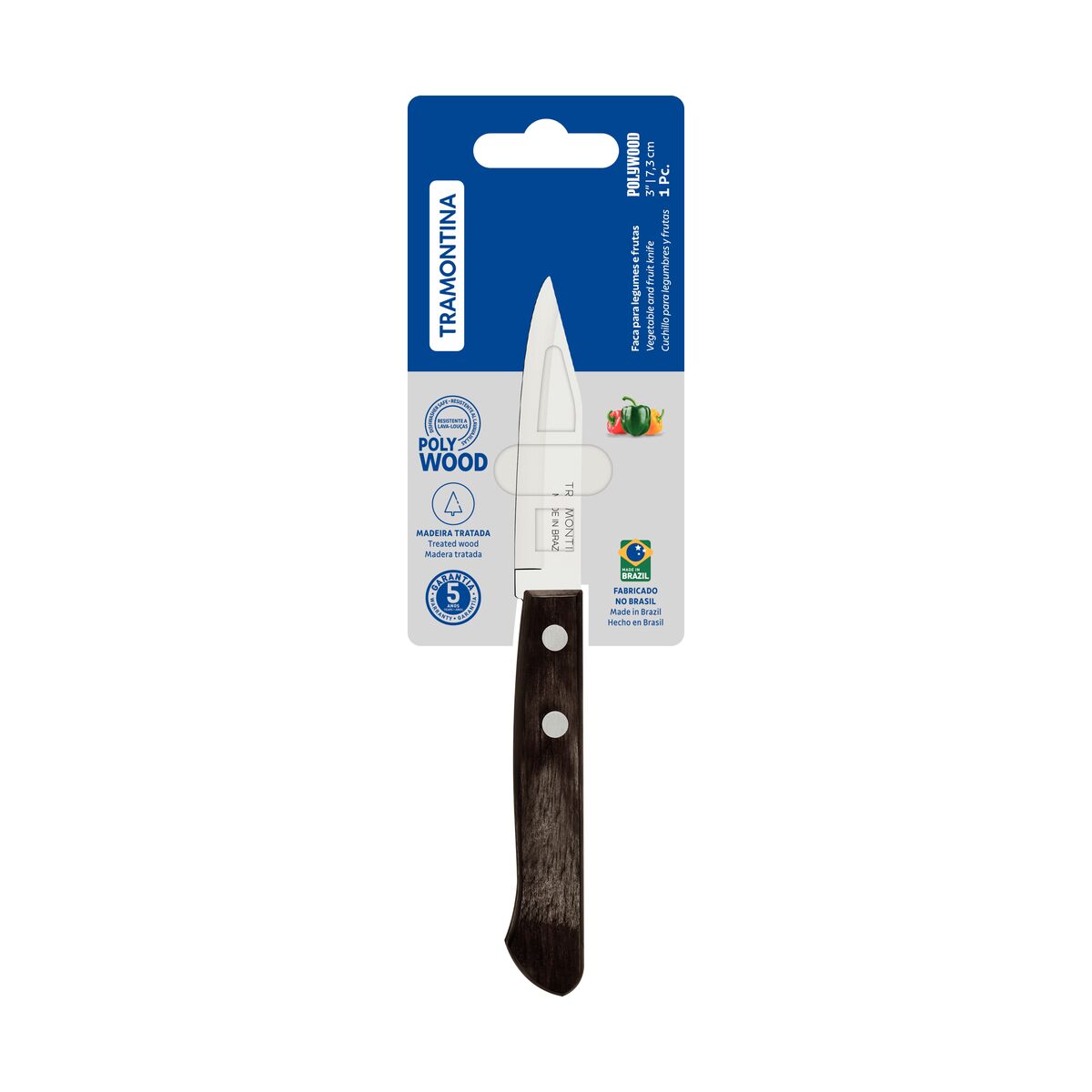 Tramontina Cuchillo para Frutas y Verduras Polywood 7 cm