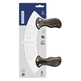 Cuchillo Cortador Media Luna en Acero Inoxidable Polywood Castaño