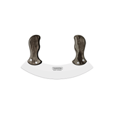 Cuchillo Cortador Media Luna en Acero Inoxidable Polywood Castaño