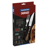 Tramontina Juego de Cubiertos para Carnes Polywood Castaño 4 Piezas