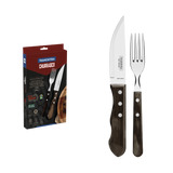 Tramontina Juego de Cubiertos para Carnes Polywood Castaño 4 Piezas