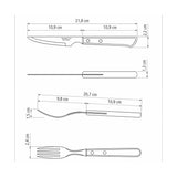 JUEGO CUBIERTOS PARA CARNE/ BBQ 12PZAS. - POLYWOOD CASTAÑO