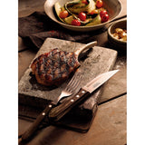 JUEGO DE CUCHILLOS JUMBO PARA CARNE/BBQ 12CM  4PZAS. - POLYWOOD CASTAÑO