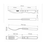 JUEGO CUBIERTOS PARA CARNE 12PZAS. - POLYWOOD CASTAÑO