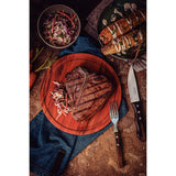 JUEGO DE CUCHILLOS JUMBO PARA CARNE/BBQ 12CM  4PZAS. - POLYWOOD CASTAÑO