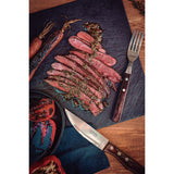 JUEGO DE CUCHILLOS JUMBO PARA CARNE/BBQ 12CM  4PZAS. - POLYWOOD CASTAÑO