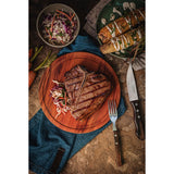 JUEGO DE CUCHILLOS JUMBO PARA CARNE/BBQ 12CM  4PZAS. - POLYWOOD CASTAÑO