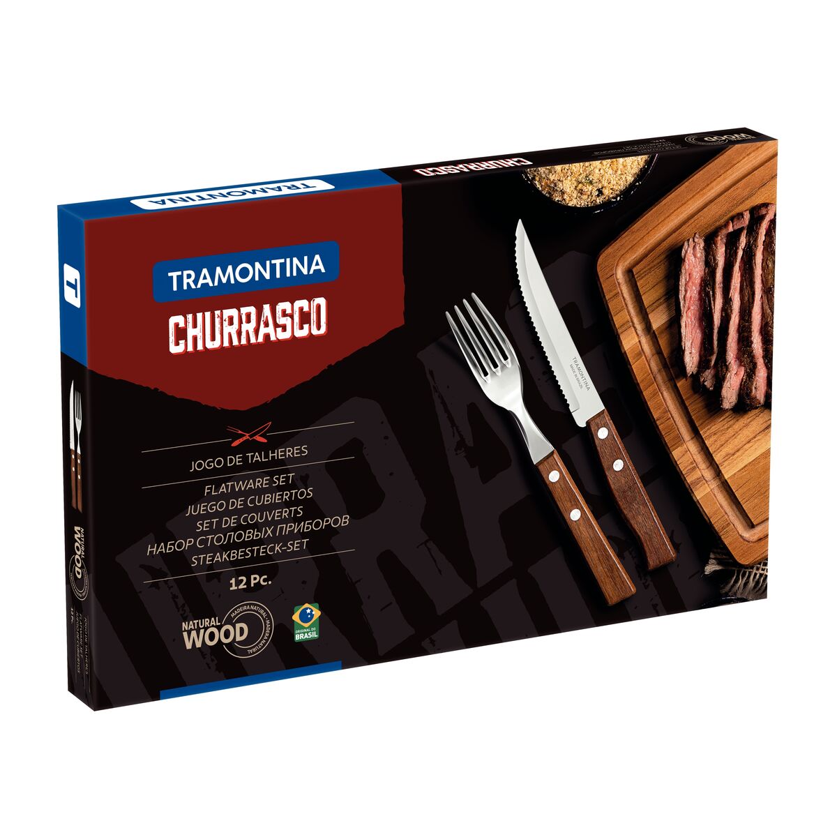 JUEGO DE CUBIERTOS PARA CARNE/BBQ 12PZAS. - TRADICIONAL