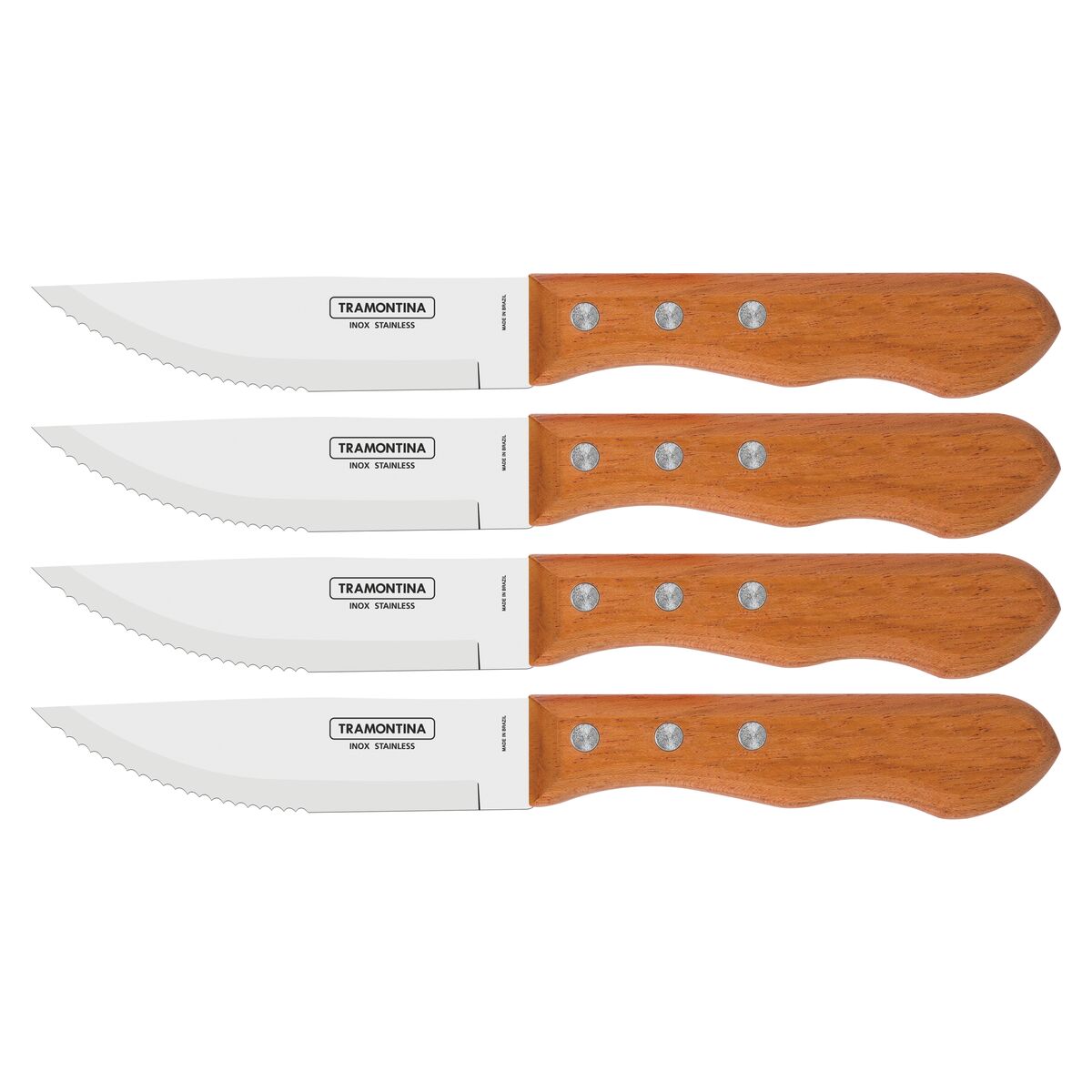 JUEGO DE CUCHILLOS JUMBO PARA CARNE/BBQ 4PZAS. - DYNAMIC