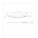 CUCHILLO PARA CARNE ALVEOLADO CURVO 25CM - BLACK COLLECTION FSC
