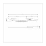 CUCHILLO PARA CARNE ALVEOLADO CURVO 25CM - BLACK COLLECTION FSC