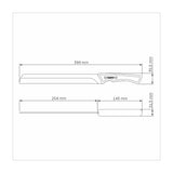 CUCHILLO DENTADO 28CM - CHURRASCO BLACK FSC